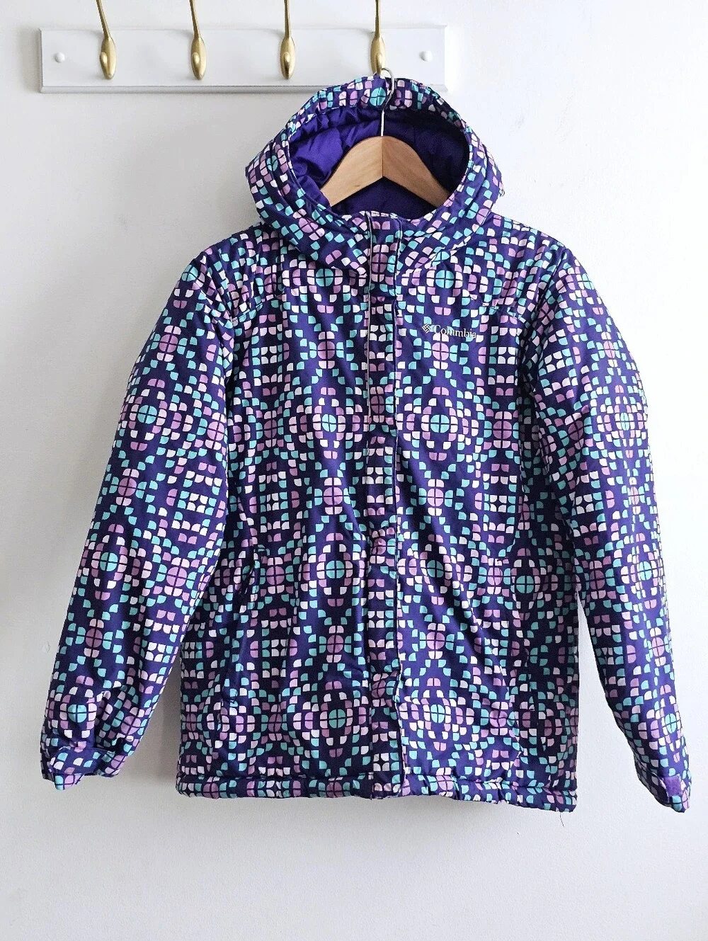 Columbia Horizon Ride Girls Large 14/16 Waterproof Insulated Ski Jacket Purple
